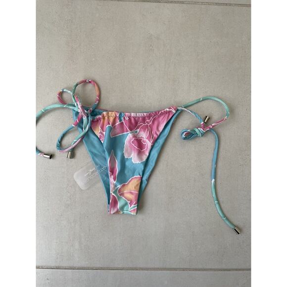 Kenny Flowers Swim Floral String Bikini Bottom Maui Swimwear - Picture 1 of 11